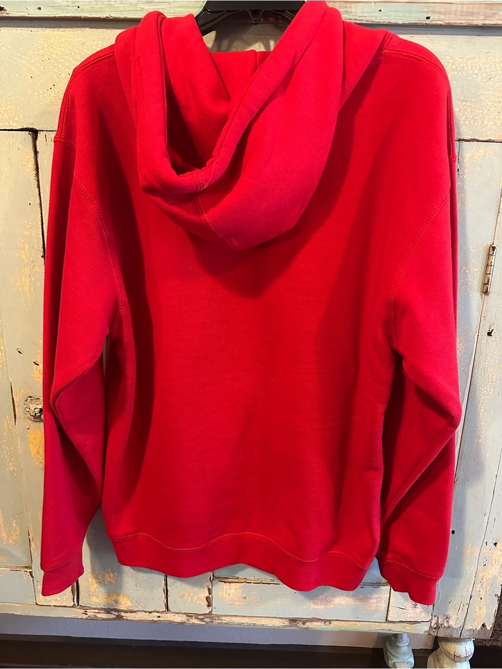 Saint George Hotel Red Hooded Sweatshirt - Marfa, Texas Graphic - Picture 5 of 5